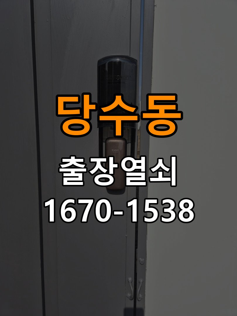 당수동열쇠 아파트 도어락 비밀번호 분실 파손없이 개문 가이드 참고 사진 1