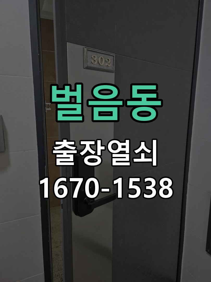 벌음동 현관문 보조키 열쇠 분실 키통 교체 작업 완료 후 정상 작동 확인