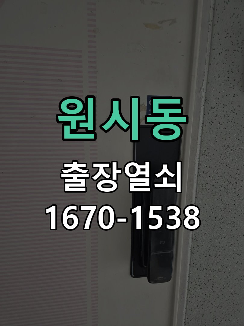 원시동 보조키 특수키 안전고리 추가 설치 작업 완료 후 정상 작동 확인