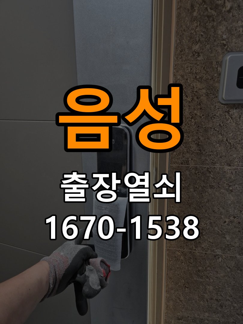 음성 현관문 보조키 열쇠 분실 키통 교체 작업 완료 후 정상 작동 확인